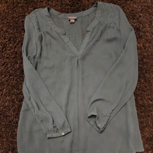 Semi Sheer Silk tunic sage green - Picture 1 of 1